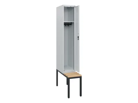 locker met bank,HxBxD 1950x300x815mm,1vak,vak B 300mm,cilinderslot