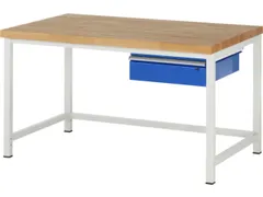 werkbank,HxBxD 840-1040x1500x900mm,beukblad,draagverm. 1250kg