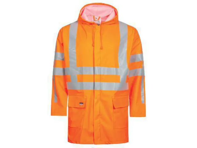 Lyngsøe LR75-RWS regenjas, fluo oranje, maat 2XL, per stuk
