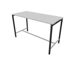 statafel,HxBxD 1070x1800x800mm,hoekig,met 4-voeten donkergrijs