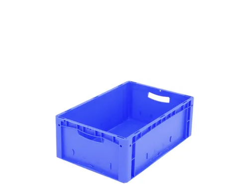 Euronorm Stapelkrat Pp 220x600x400mm Wanden/bodem Gesloten Blauw 44l