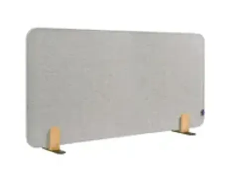 OUTLET Elements Bureauscherm akoestisch 60x120cm Licht Grijs Houders