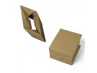 Vouwdoos bruin met automatische bodem enkel golf 310x220x150mm - 1