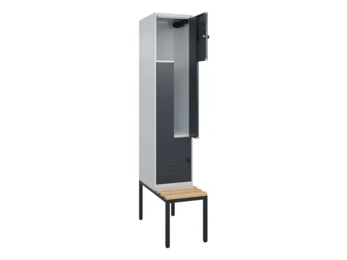 Z-garderobekast,HxBxD 2120x400x815mm,2vak,vak B 400mm,draaigrendel