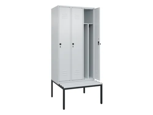 locker voor scheiding van kleding,HxBxD 2120x900x815mm,3vak