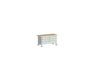 werkbank,verrijdbaar,HxBxD 840x1500x750mm,beukenblad,draagverm. 1200kg - 1