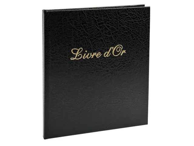 Livre d'or Balacron avec titre 140 pages blanches - 21x19 cm vertical