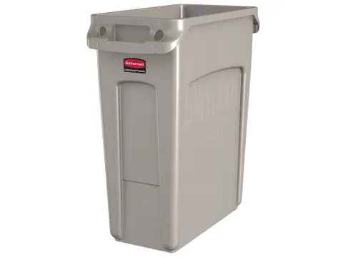 Slim Jim Afvalcontainer Met Luchtsleuven 60 Liter Beige