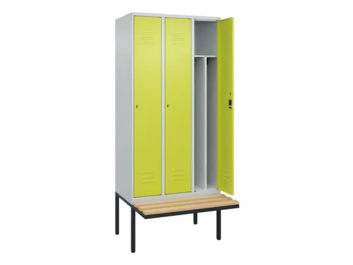 locker voor scheiding van kleding,HxBxD 2120x900x815mm,3vak