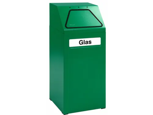 Afvalverzamelaar Vuurremmend 65 Liter 970X405X380Mm Binnenbak Groen