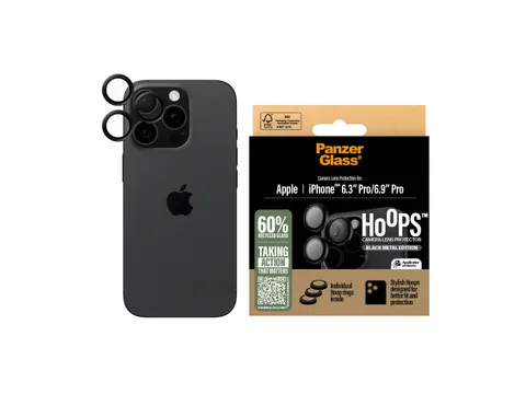 PanzerGlass Hoops Camera Lens Protector Black iPhone 16 Pro | 16