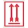 Waarschuwingsetiket pijl omhoog 74x105mm 500 stuks