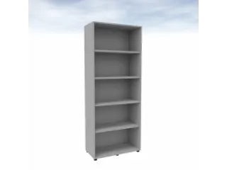 kantoorstelling HxBxD 2140x860x450mm 5 OH 4xhouten vloer aluminium - 3