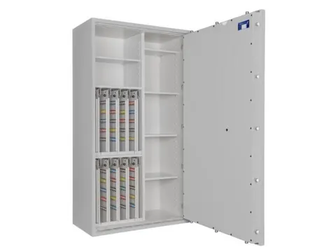 sleutelkluis,HxBxD 1550x850x420mm,800haak,legborden,romp RAL7035