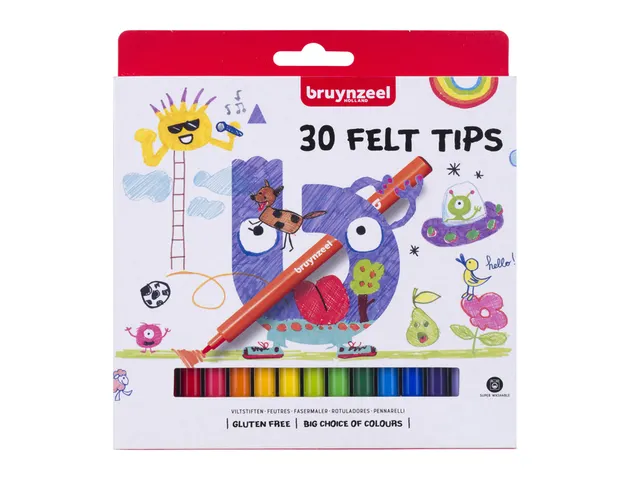 Feutre Bruynzeel Kids set 30 couleurs