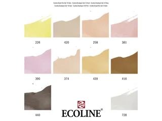 Brushpen Talens Ecoline set à 10 stuks huid - 5