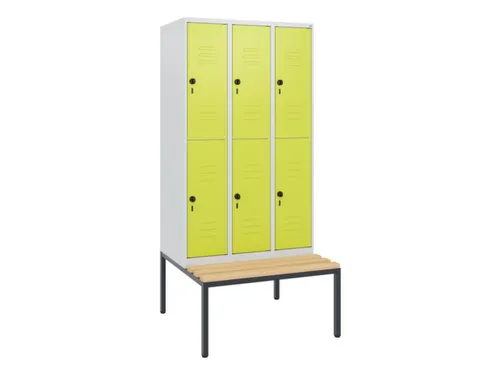 Dubbeldekse dekenkist,HxBxD 1950x900x815mm,3x2vak.,vak B 300mm