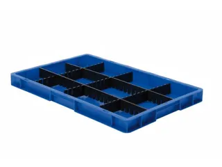Euronorm-stapelbak 9.5l 50x600x400mm Wanden/bodem Gesloten Blauw - 4