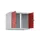 opzetkast,v. locker voor scheiding van kleding,2vak.,vak B 300mm