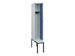 locker met bank,HxBxD 2120x300x815mm,1vak,vak B 300mm,draaigrendel