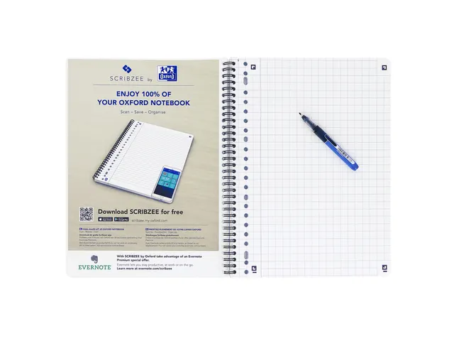 Collegeblok Oxford School Scribzee A4 23-Gaats Ruit 10Mm 80Vel Assorti