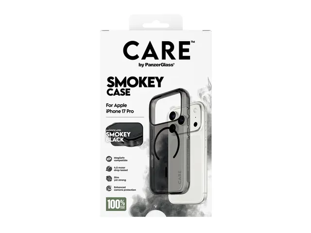 PanzerGlass CARE by Smokey Case w. Black MagSafe iPhone 17 Pro,