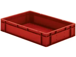 Euronorm-stapelbak 22l 120x600x400mm Wanden/bodem Gesloten Rood