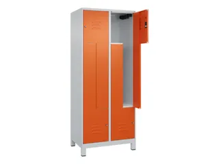 Z-garderobekast,HxBxD 1950x800x500mm,vak B 200/400mm,cil.-slot,voeten - 2