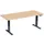 Elektrisch ihv bureau,HxBxD 630-1280x1800x800mm,blad beuken