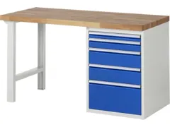 werkbank,HxBxD 890x1500x700mm,beukblad,draagverm. 750kg