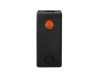 Afvalbak met rozet 90 liter EarthBin zwart oranje - 2