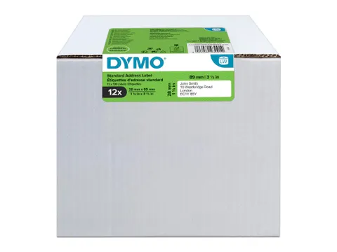 Etiket Dymo LabelWriter adressering 28x89mm 12 rollen á 130 stuks wit