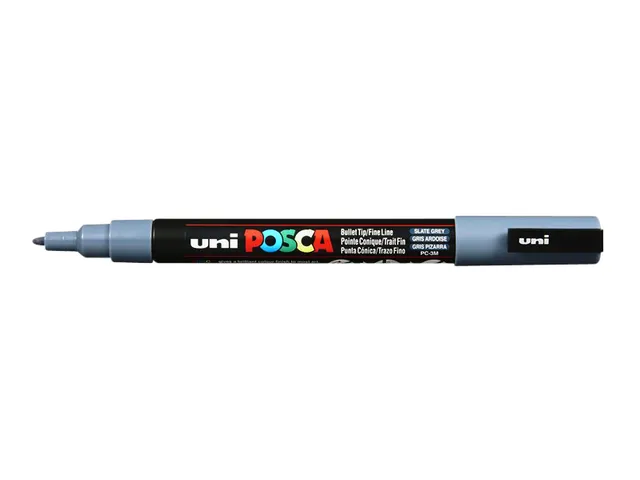 Verfstift Posca PC3M Fijne punt 0,9-1,3mm Leisteengrijs