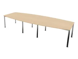 vergadertafel,HxBxD 740x3600x1400mm,vatvormig,NE-esdoorn
