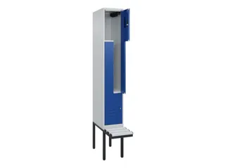 Z-garderobekast,HxBxD 2120x300x815mm,2vak,vak B 300mm,cil.-slot - 2