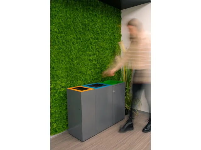 Unité modulaire pour tri sélectif avec porte et support de Sac 85 li
