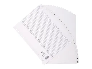 Bedrukte tabbladen met geplastificeerde tabs 20 tabs AZ A4 Wit - 2