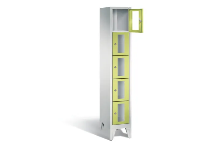 Lockerkast 1850x320x500mm 1x5 vakken Cilinderslot Poten, RDS1108060