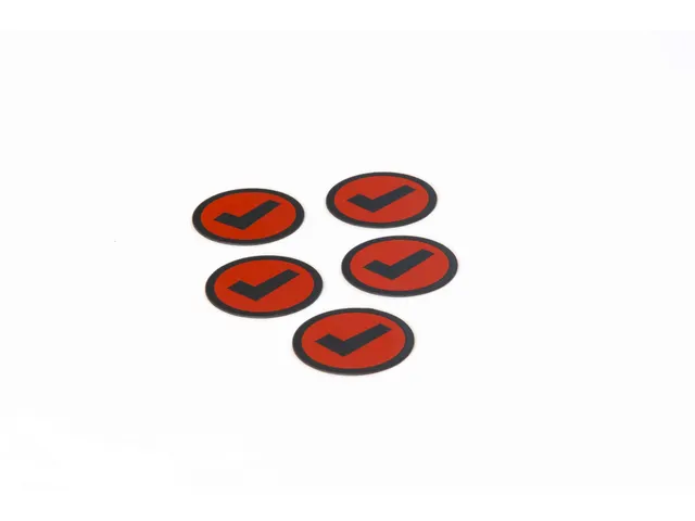 Impressiemagneetfolie Check Rood Ø50mm x 0,85mm