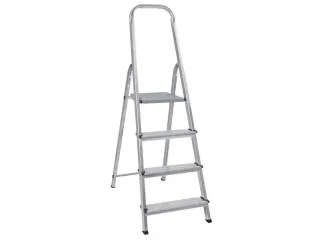 aluminium beugelladder eenzijdig 4treden stand H 0 78m aluminium - 1