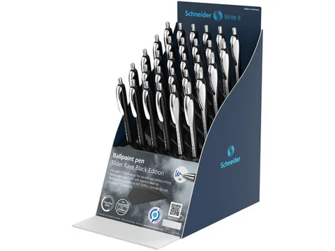 Balpen Schneider Slider Rave XB zwart en wit/zwart display incl. A3 po