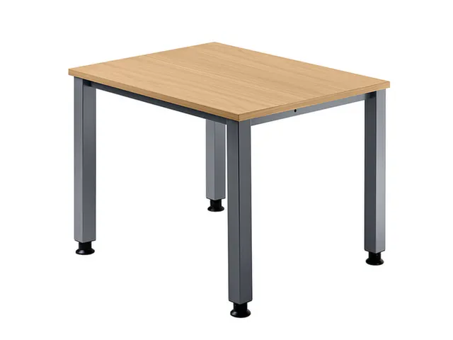 In hoogte verstelbaar bureau,HxBxD 680-760x800x800mm,blad beuken