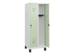 schoollocker,HxBxD 1630x600x500mm,2vak,vak B 300mm,draaigrendel,voeten