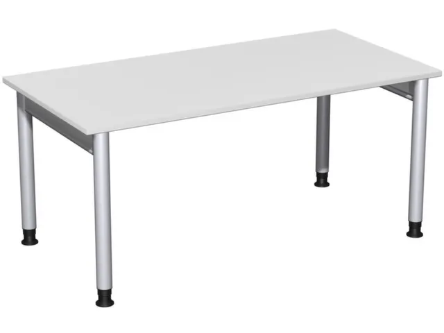 In hoogte verstelbaar bureau,HxBxD 680-820x1600x800mm,blad lichtgrijs