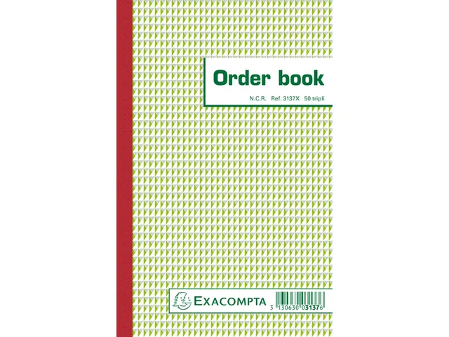 Orderboek Exacompta 210x135mm 50x3vel lijn