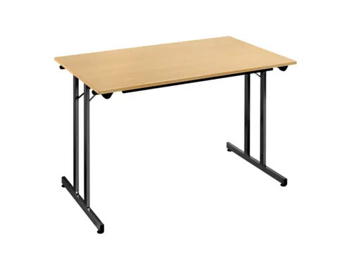 Klaptafel Vrijstaand 120x80 Cm Onderstel Zwart Blad Beuken