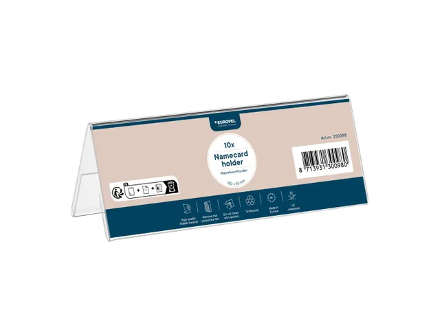 Tafelnaambord 150x55mm A6 gevouwen 10st