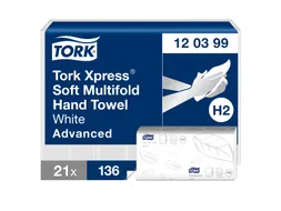 Tork 120399 Xpress H2 multifold M Handdoek Advanced Soft 21x136 vel