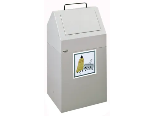 Afvalverzamelaar Vuurremmend 45 Liter 640X330X310Mm Grijs