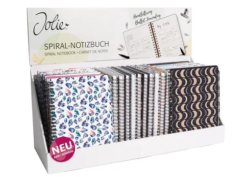 Display Jolie inspire A5 spiraal lijn. 8xSI-SY553. 8x SI-SY554. 8x SI-